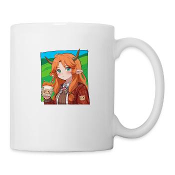 Anime Sketch of a Scottish Girl - Mug - white - Right