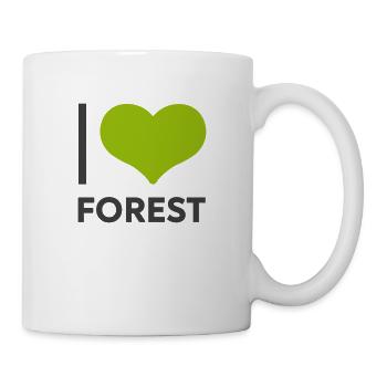 J’aime la forêt - Mug blanc - blanc - Droite