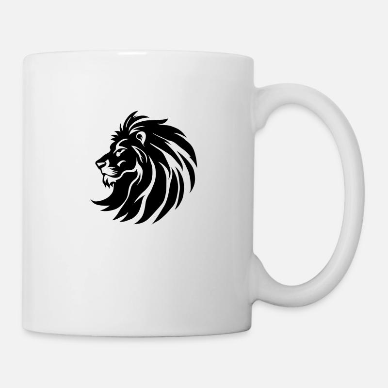 Minimalist lion icon - Mug - white