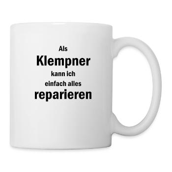 Handwerker Handyman Handwerk Werkzeug Baustelle - Tasse - Weiß - Rechts