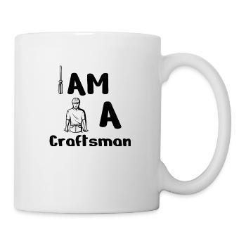 Handwerker Handyman Handwerk Werkzeug Baustelle - Tasse - Weiß - Rechts