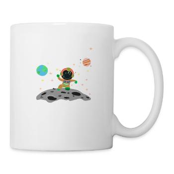 Astronaut orange green - Mug - white - Right