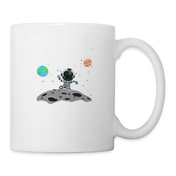 astronaute gris - Mug blanc - blanc - Droite