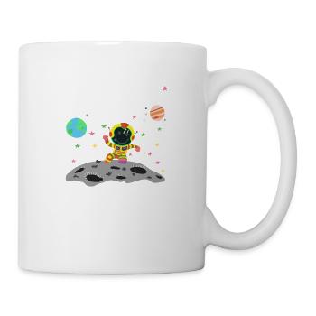 Gelber und roter Astronaut - Tasse - Weiß - Rechts