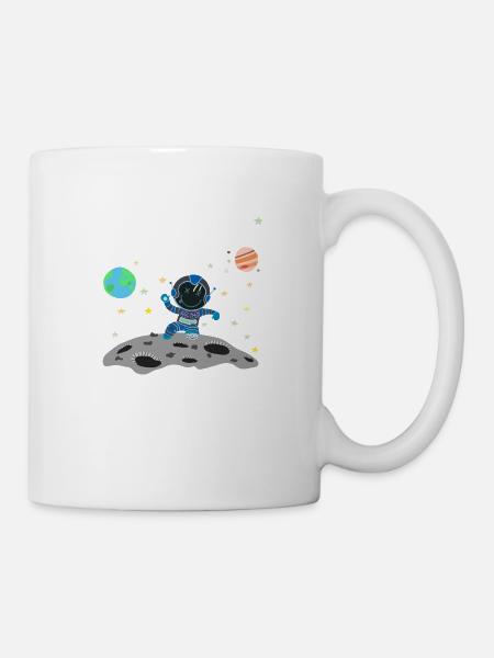 Astronaut gray blue - Mug - white