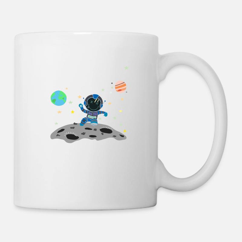 Astronaut grau blau - Tasse - Weiß