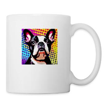 Boston Terrier Pop Art - Mug blanc - blanc - Droite