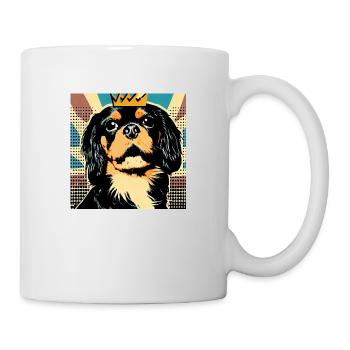 König Charles Spaniel - Tasse - Weiß - Rechts