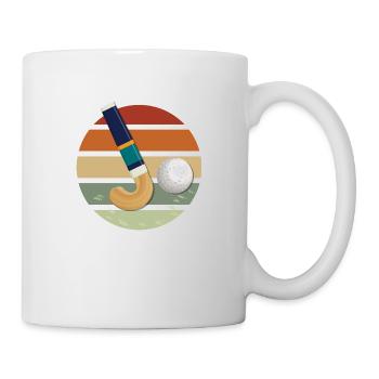 Retro Hockey Stick Hockey sur gazon Hockey en salle - Mug blanc - blanc - Droite