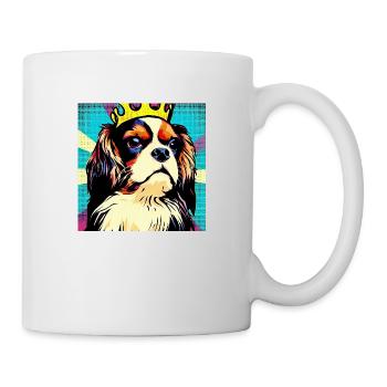 Cavalier King Charles Spaniel Pop Art - Mug blanc - blanc - Droite