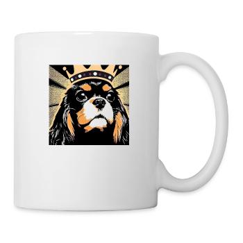 Cavalier King Charles Spaniel pop art - Mug blanc - blanc - Droite