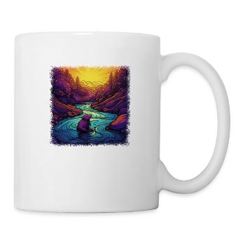 present beaver lodge mammal dabar sayings canada - Tasse - Weiß - Rechts