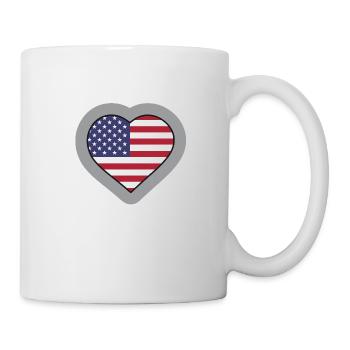 Cœur des États-Unis - Mug blanc - blanc - Droite