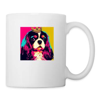 Cavalier King Charles Spaniel Pop Art - Mug blanc - blanc - Droite