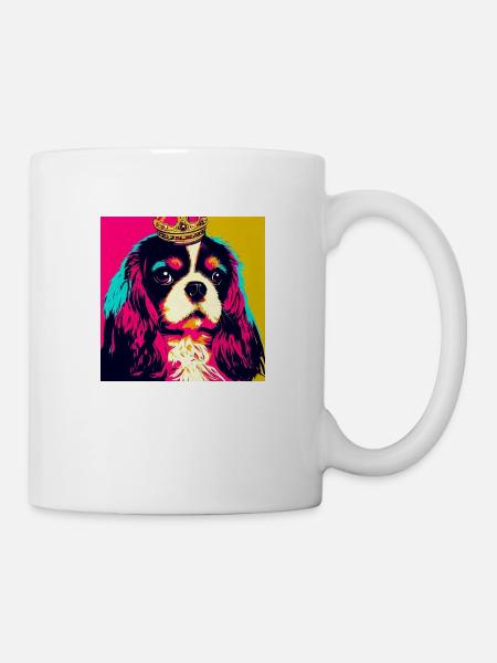 Cavalier King Charles Spaniel Pop Art - Mug blanc - blanc