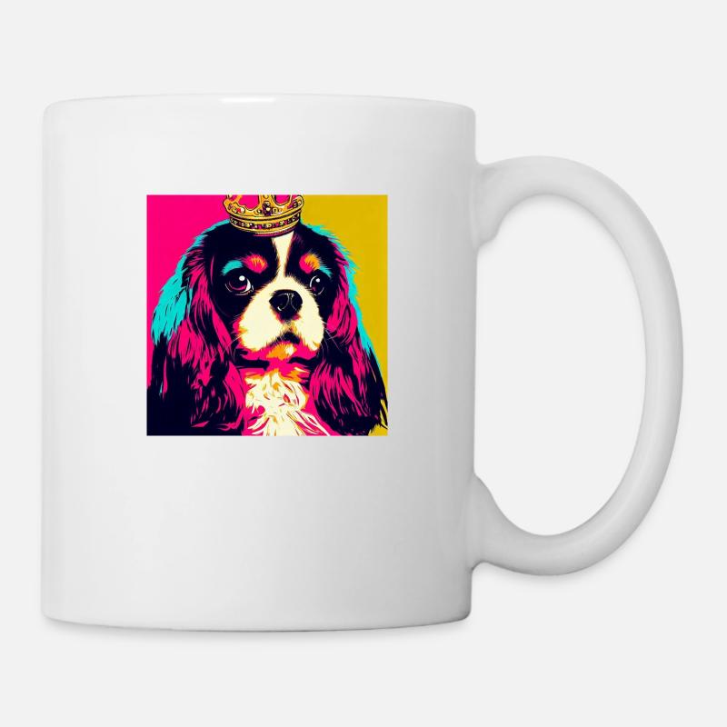 Cavalier King Charles Spaniel Pop Art - Mug blanc - blanc