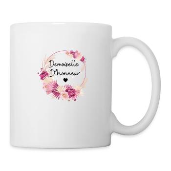 Demoiselle d’honneur floral - Mug blanc - blanc - Droite