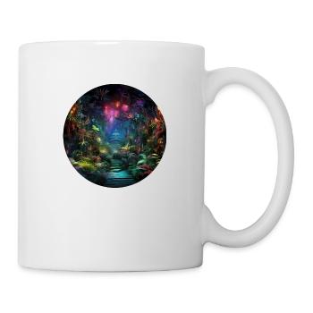 Dynamic Neon Journeys: Le monde de Neon Jungle - Mug blanc - blanc - Droite