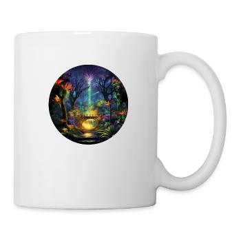 Urban Neon Adventure: Découvrez la jungle néon - Mug blanc - blanc - Droite