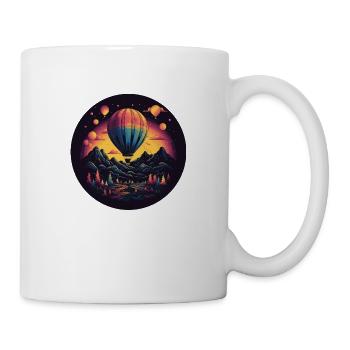 Voyages vivants dans le passé : vol en montgolfière - Mug blanc - blanc - Droite