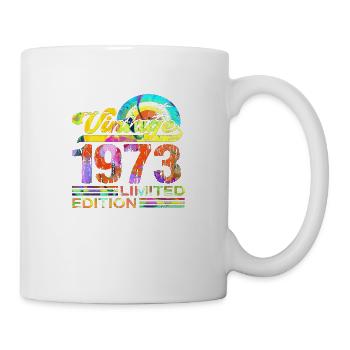 50th Birthday vintage retro Born in 1973 Birthday - Mug - white - Right