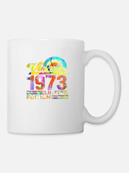 50e anniversaire vintage rétro Né en 1973 Anniversaire - Mug blanc - blanc