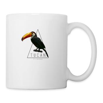 Tucan Low Poly par tatou TShirt - Mug blanc - blanc - Droite