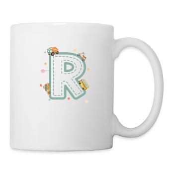 Letter r vehicle - personalized child gift - Mug - white - Right