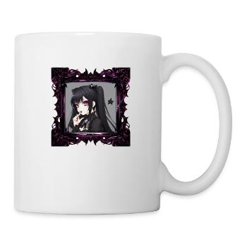 Anime goth girl in a Frame - Mug - white - Right