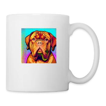 Bordeauxdogge Pop Art - Tasse - Weiß - Rechts