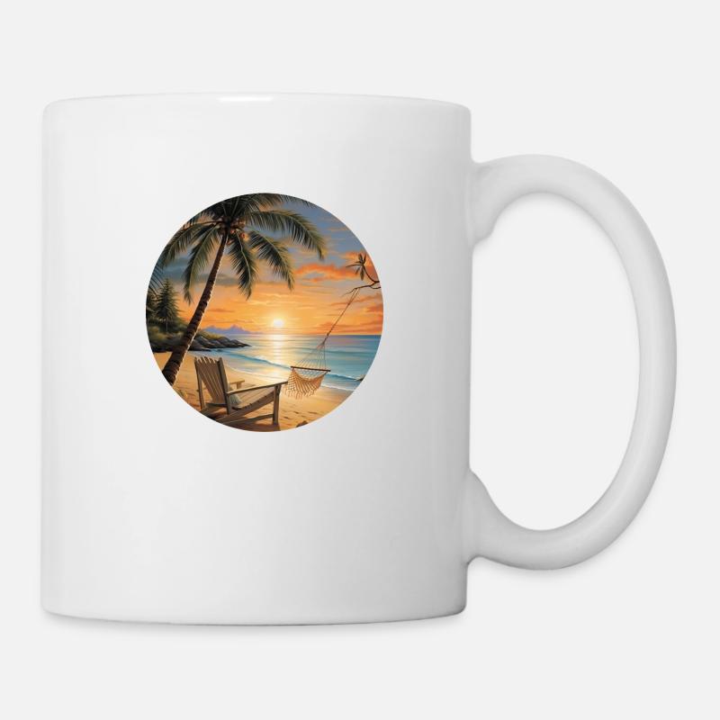 Vacances côtières: escapade à la mer - Mug blanc - blanc