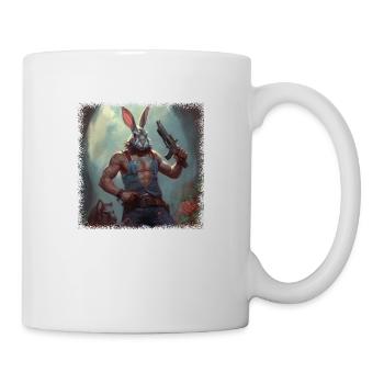 Pâques 2022 Pâques Pour Hommes Drôle Lapin Ours Marron - Mug blanc - blanc - Droite