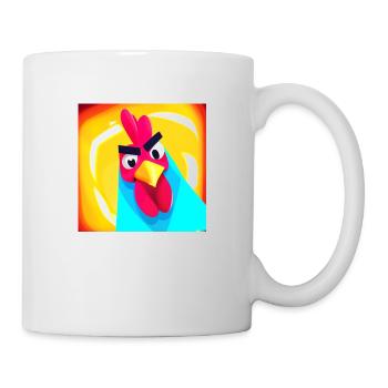 "Majesté Bleue: Le Coq Courageux - Mug blanc - blanc - Droite