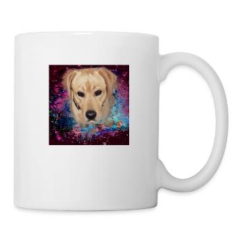 Labrador, Golden Retriever, graffiti,painting - Mug - white - Right