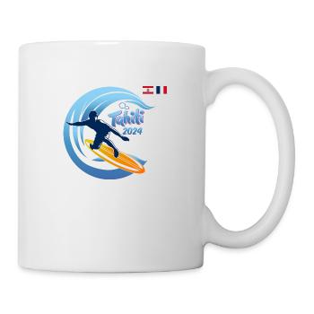 2024 Surf Tahiti surfeur clair - Mug blanc - blanc - Droite