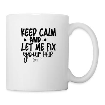 Reste calme et laisse-moi réparer tes cheveux - Mug blanc - blanc - Droite