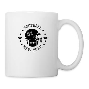 NY Football Helmet Ball Mash black print - Tasse - Weiß - Rechts