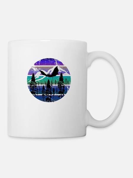 Bat in cool evening mood - Mug - white