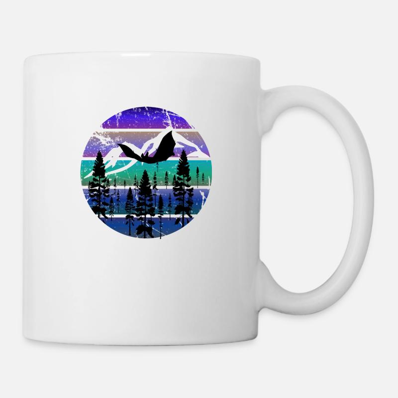 Bat in cool evening mood - Mug - white