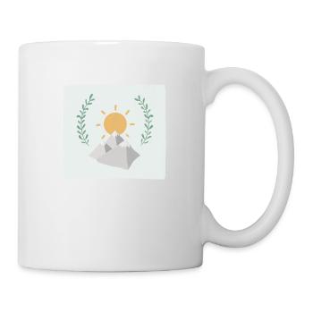 Berge und Sonne - Tasse - Weiß - Rechts