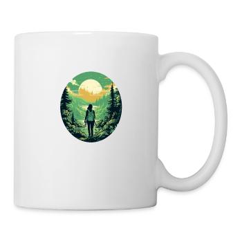 Responsible hiking in nature - Mug - white - Right