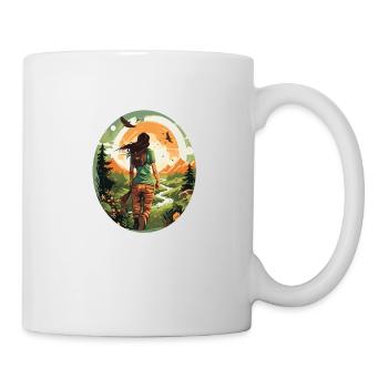 Aventure naturelle - durable par la nature - Mug blanc - blanc - Droite