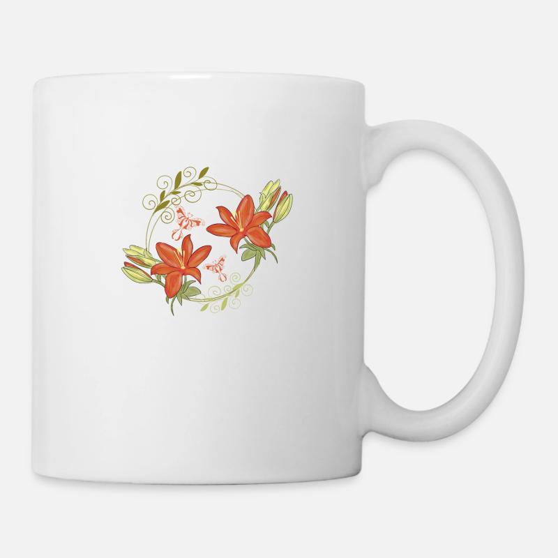 Fleurs de lys - Mug blanc - blanc