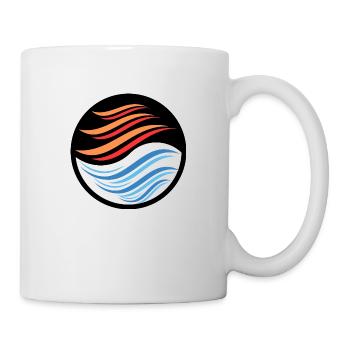 Vagues Yin & Yang - Mug blanc - blanc - Droite