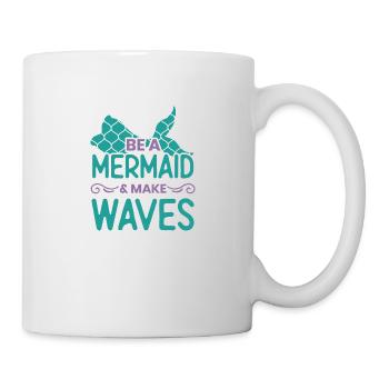 Soyez une sirène et faites des vagues, Mermaids Beach - Mug blanc - blanc - Droite