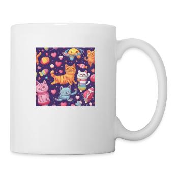 Katze im Weltall Vol.6 - Tasse - Weiß - Rechts