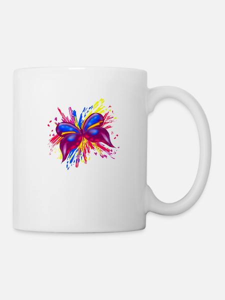 SchmetterlingLila - Tasse - Weiß