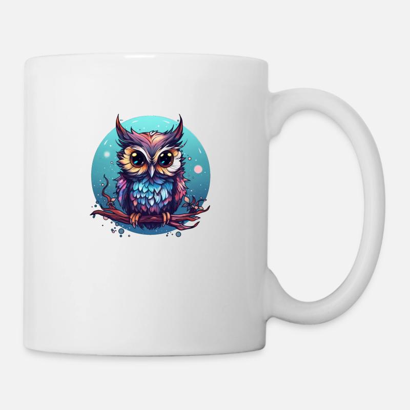 Hibou - Mug blanc - blanc