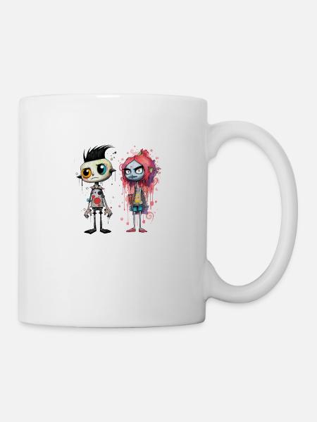 das schräge Pärchen - Tasse - Weiß