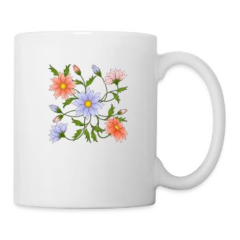 Fleur - Mug blanc - blanc - Droite